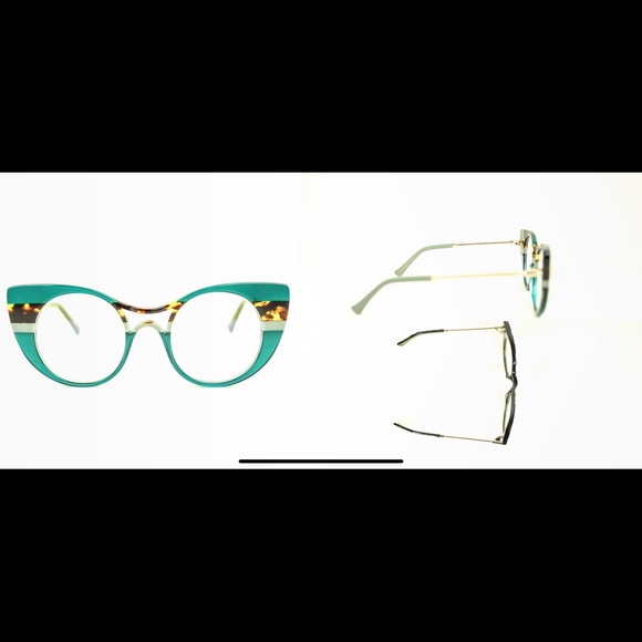 Khandie Woo®️ Acetate Cateye Glasses with Blue Light Filter lenses - Picture 3 of 5